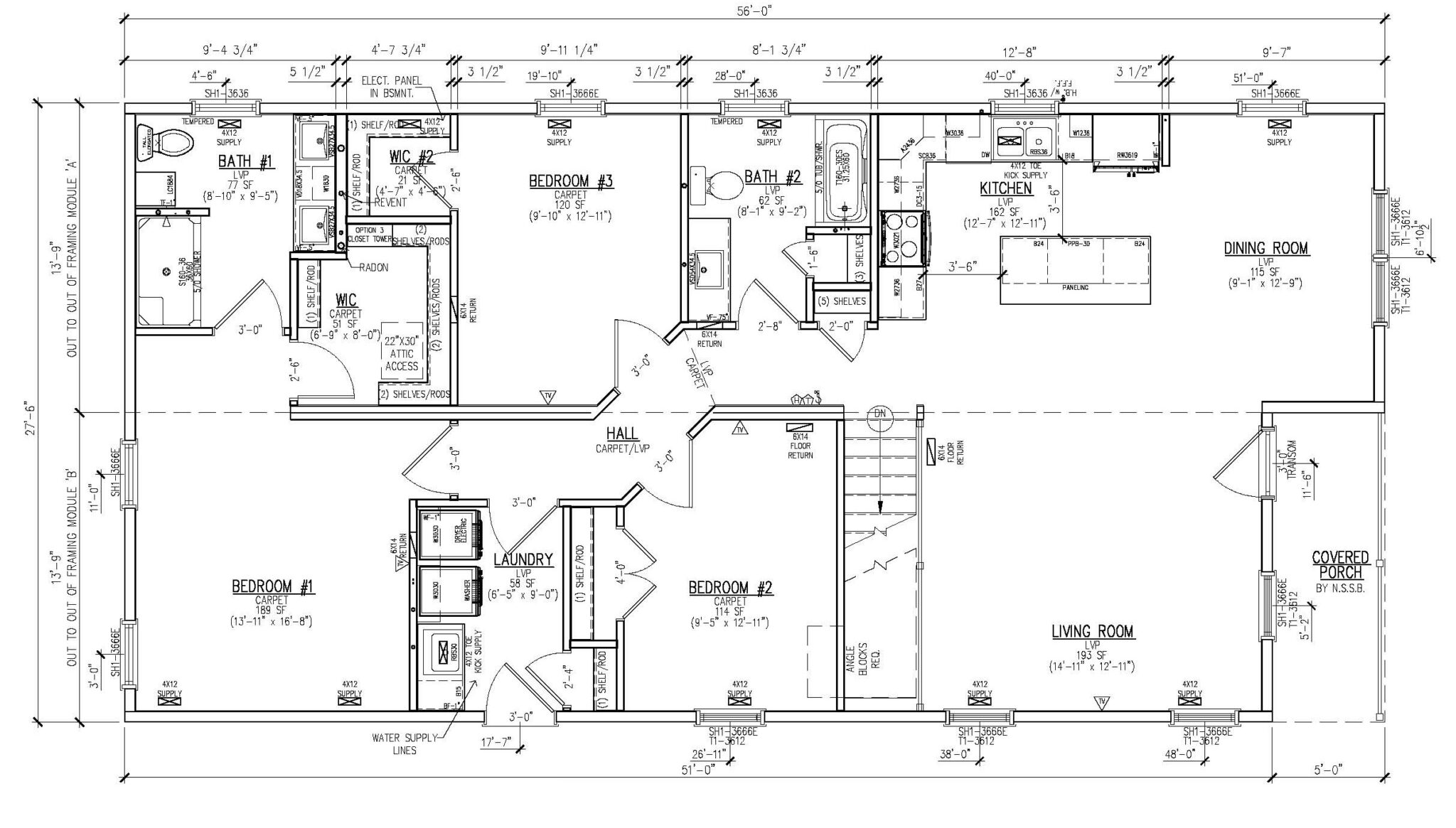 Floor Plan NS4320-CASTLEWOOD MODEL-MAIN LEVEL FLOOR PLAN-REV B - Ida Grove